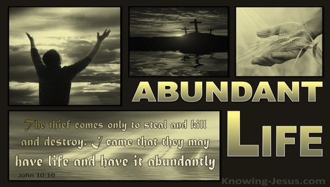 John 10:10 Life More Abundantly (gold)